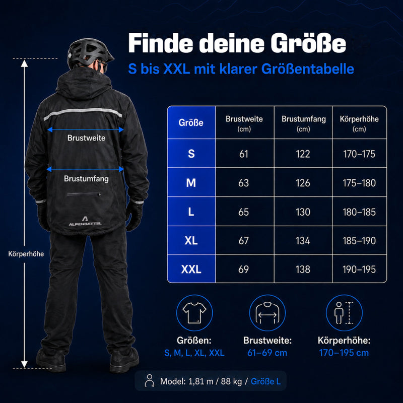 Alpensattel Rainshield - Waterdichte regenjas